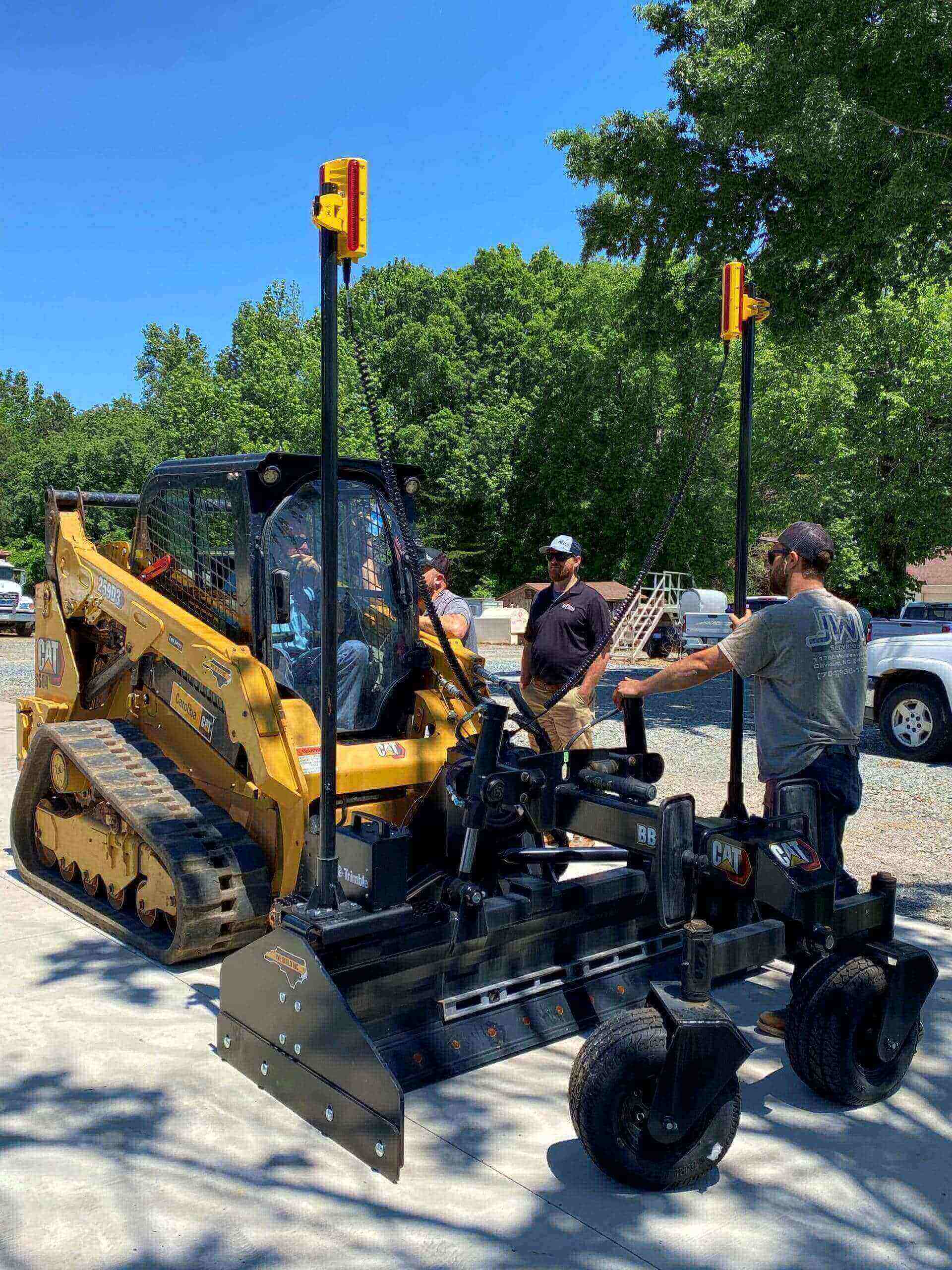 Trimble 2D Grade Control System equipped on a skid steer