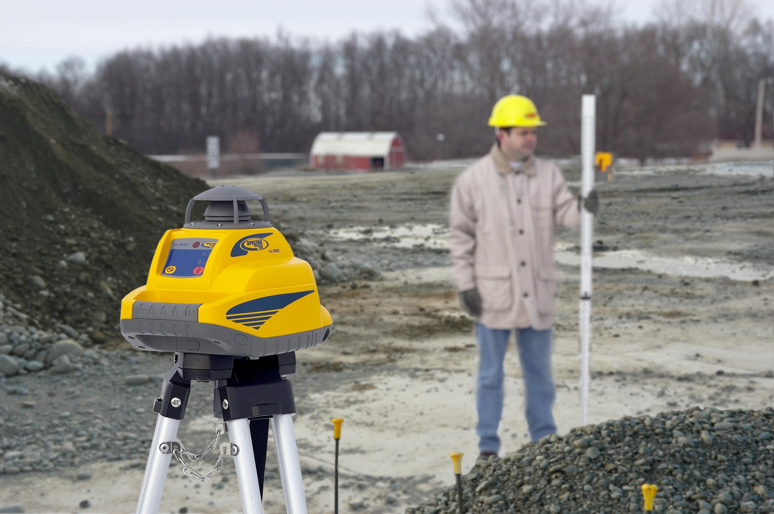 Spectra Precision LL300 Equipment at a job site